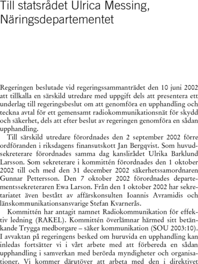 Omslaget till SOU 2003:10