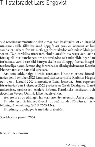 Omslaget till SOU 2003:126