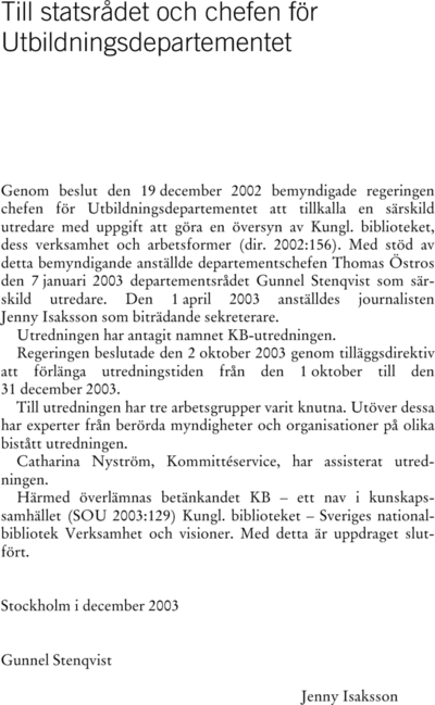 Omslaget till SOU 2003:129