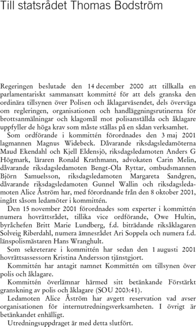 Omslaget till SOU 2003:41