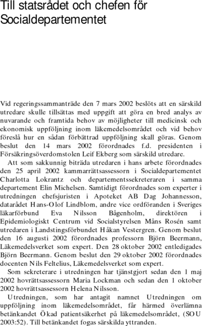 Omslaget till SOU 2003:52