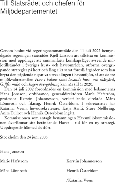 Omslaget till SOU 2003:72