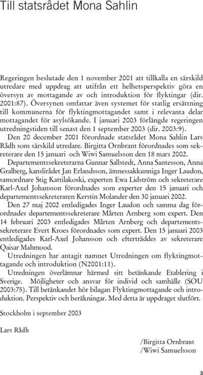 Omslaget till SOU 2003:75