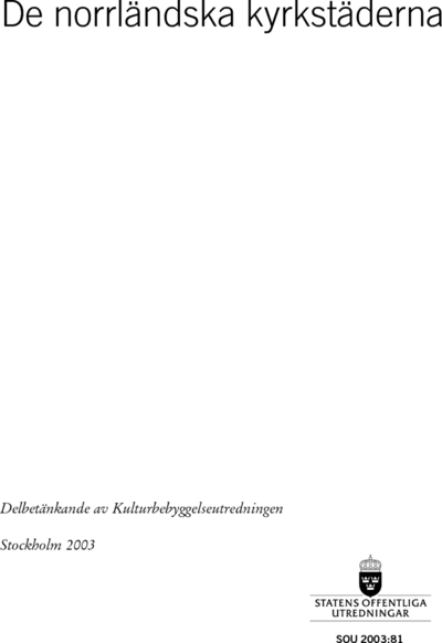 Omslaget till SOU 2003:81