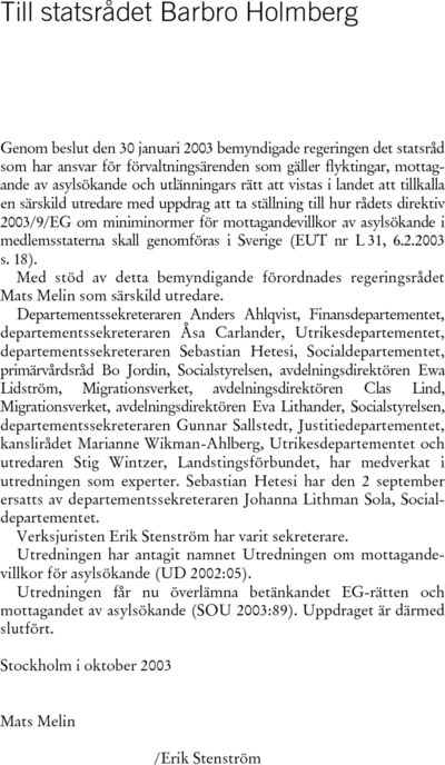 Omslaget till SOU 2003:89