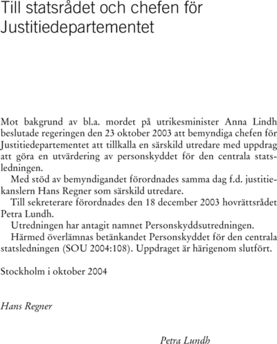 Omslaget till SOU 2004:108