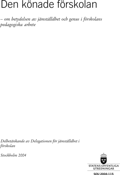 Omslaget till SOU 2004:115