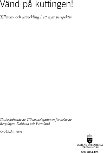 Omslaget till SOU 2004:126