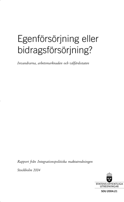Omslaget till SOU 2004:21
