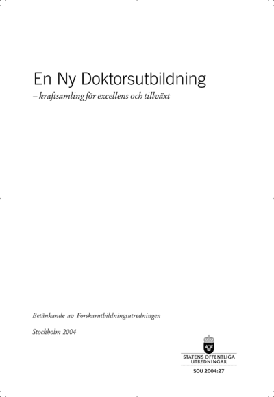 Omslaget till SOU 2004:27