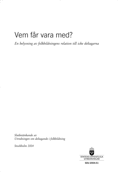 Omslaget till SOU 2004:51