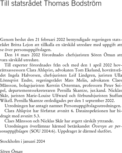 Omslaget till SOU 2004:6