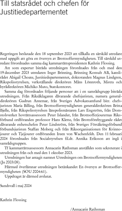 Omslaget till SOU 2004:61