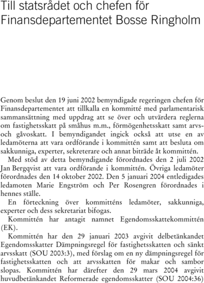 Omslaget till SOU 2004:66