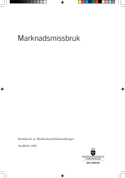 Omslaget till SOU 2004:69