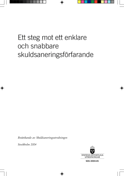 Omslaget till SOU 2004:81