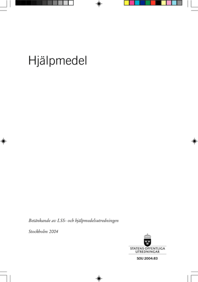 Omslaget till SOU 2004:83