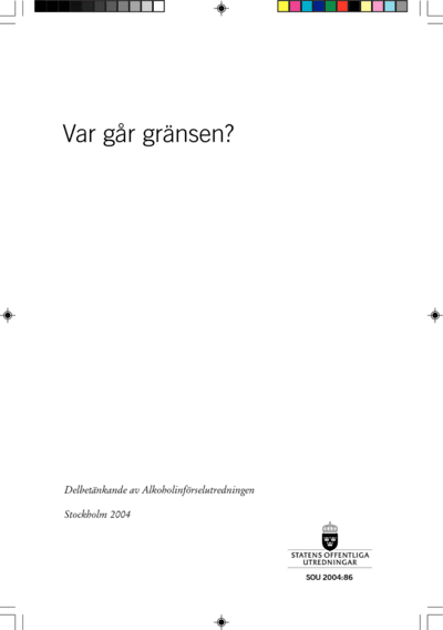 Omslaget till SOU 2004:86