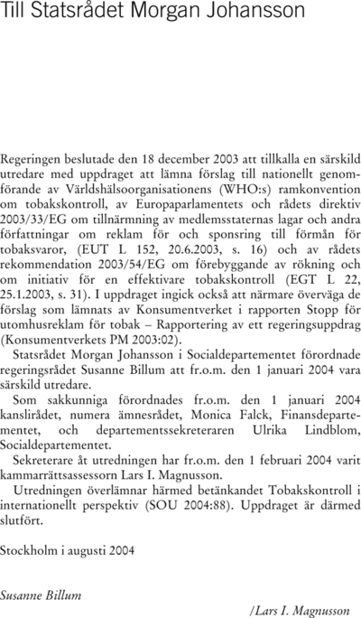 Omslaget till SOU 2004:88