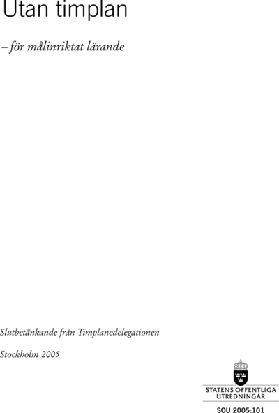 Omslaget till SOU 2005:101