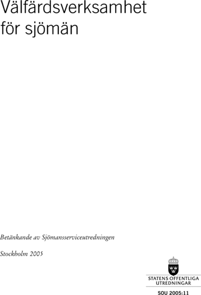 Omslaget till SOU 2005:11