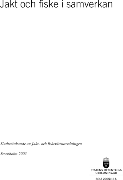 Omslaget till SOU 2005:116