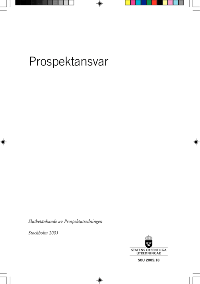 Omslaget till SOU 2005:18