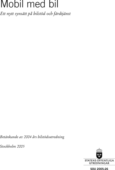 Omslaget till SOU 2005:26