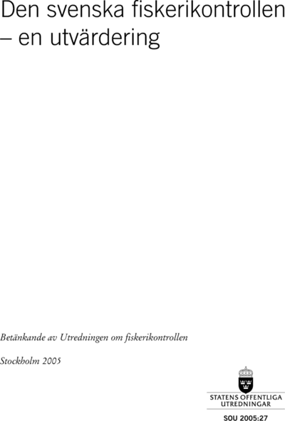 Omslaget till SOU 2005:27