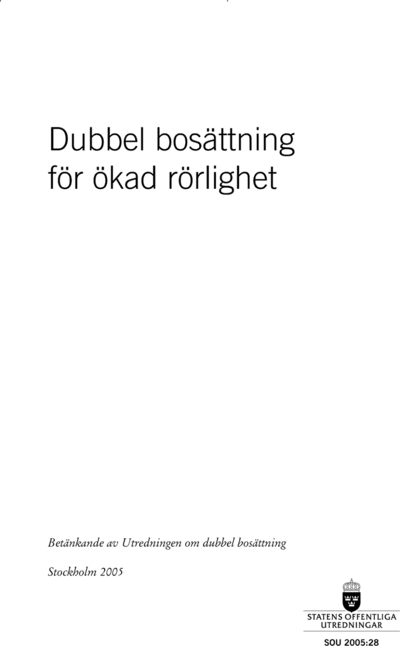 Omslaget till SOU 2005:28