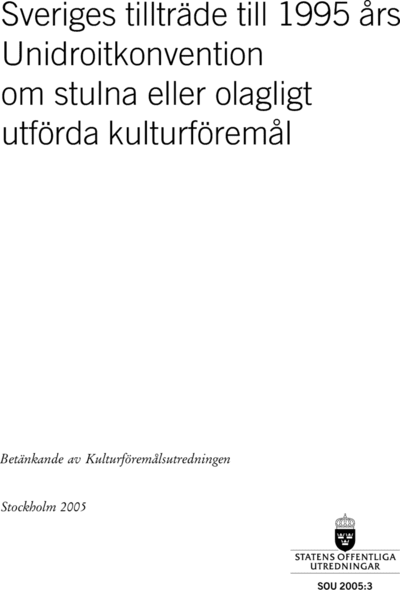 Omslaget till SOU 2005:3