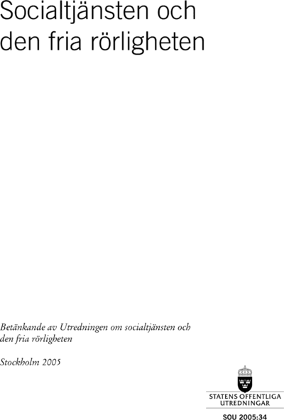 Omslaget till SOU 2005:34