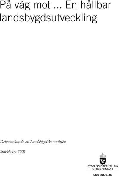 Omslaget till SOU 2005:36