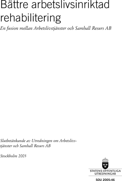 Omslaget till SOU 2005:46