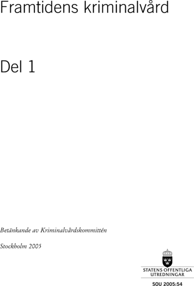 Omslaget till SOU 2005:54