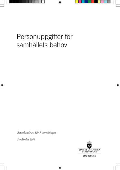 Omslaget till SOU 2005:61