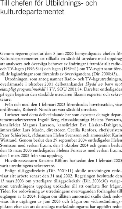 Omslaget till SOU 2005:62