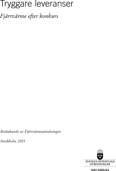 Omslaget till SOU 2005:63