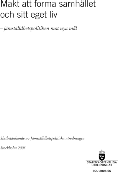 Omslaget till SOU 2005:66