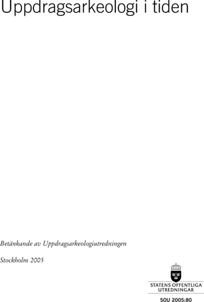 Omslaget till SOU 2005:80