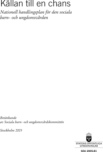 Omslaget till SOU 2005:81