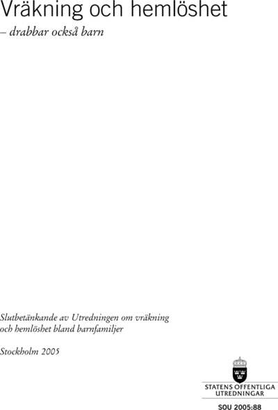 Omslaget till SOU 2005:88
