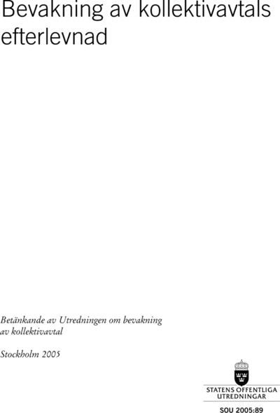 Omslaget till SOU 2005:89