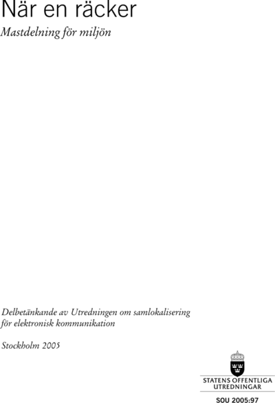 Omslaget till SOU 2005:97