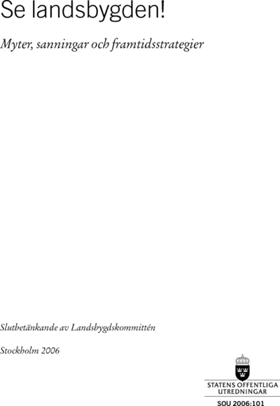 Omslaget till SOU 2006:101