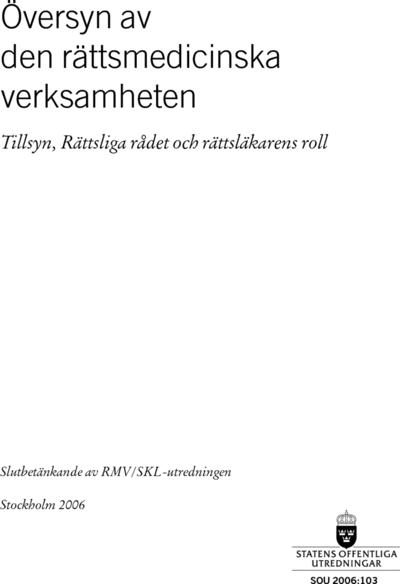 Omslaget till SOU 2006:103