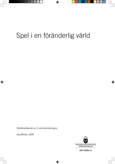 Omslaget till SOU 2006:11