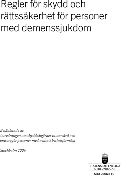 Omslaget till SOU 2006:110