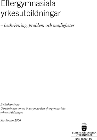 Omslaget till SOU 2006:115