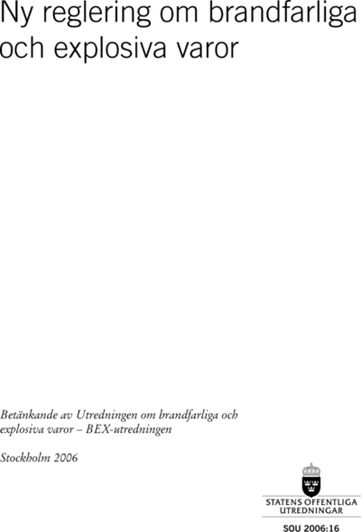 Omslaget till SOU 2006:16